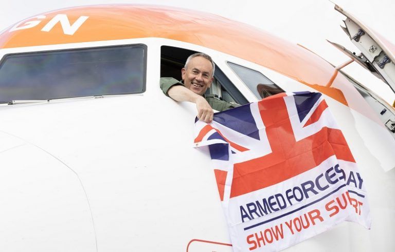 easyJet marks Ministry of Defence Bronze Defence Employer Recognition Scheme (ERS) status with record-breaking flight for Armed Forces Week